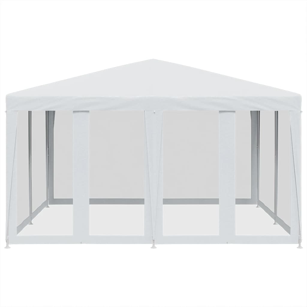 Tienda de fiesta Vidaxl con 8 paredes laterales de malla 4x4 M HDPE WHITE