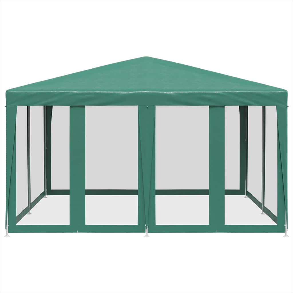 Tienda de fiesta Vidaxl con 8 paredes laterales de malla 4x4 M HDPE GREEN