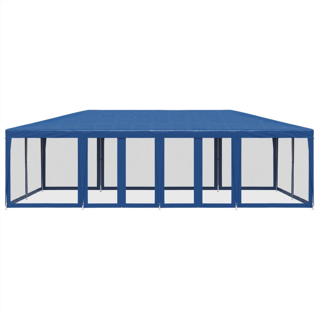Tenda da festa Vidaxl con 12 pareti laterali a maglie 8x4 m HDPE BLU