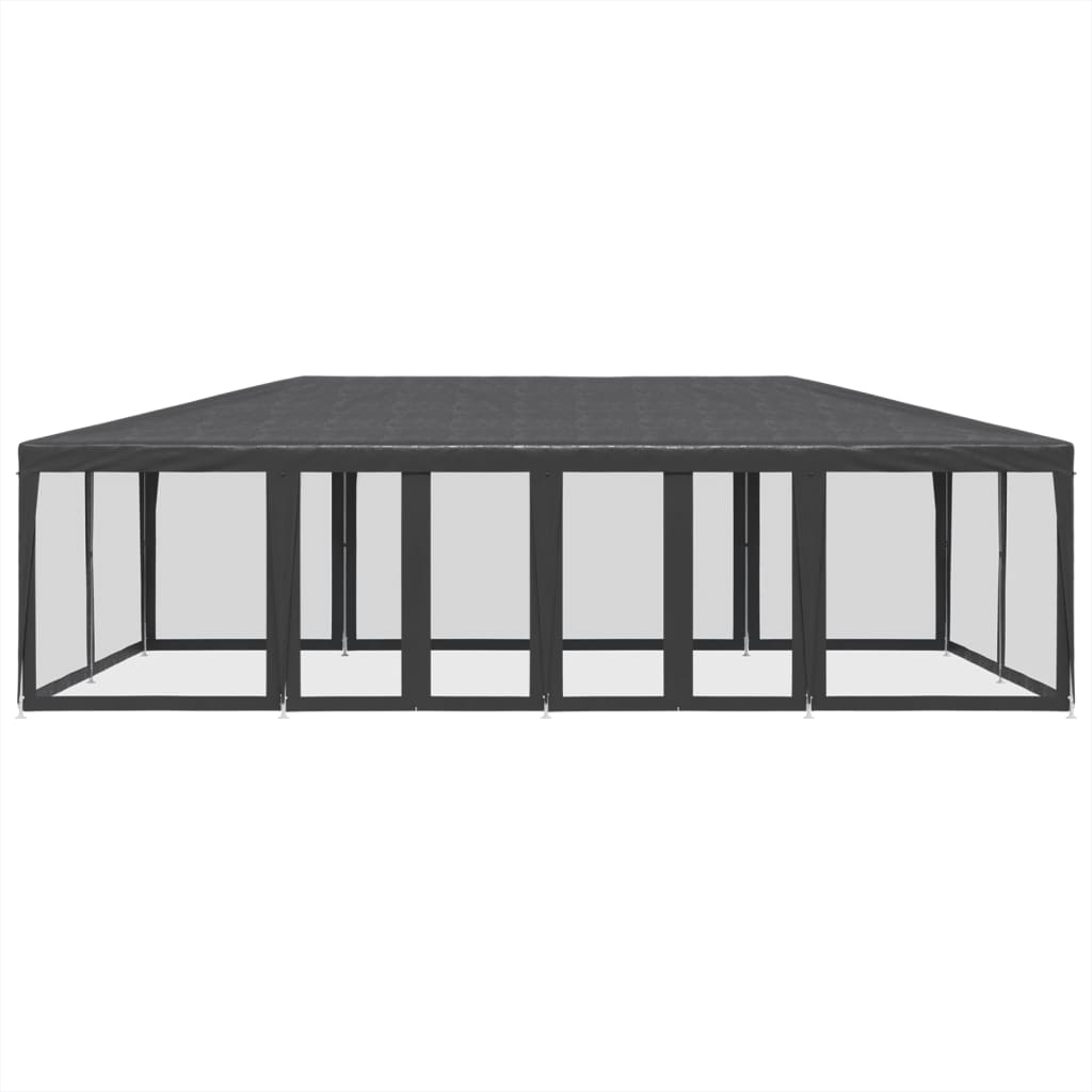 Tienda de fiesta Vidaxl con 12 paredes laterales de malla 8x4 M HDPE -Colorado