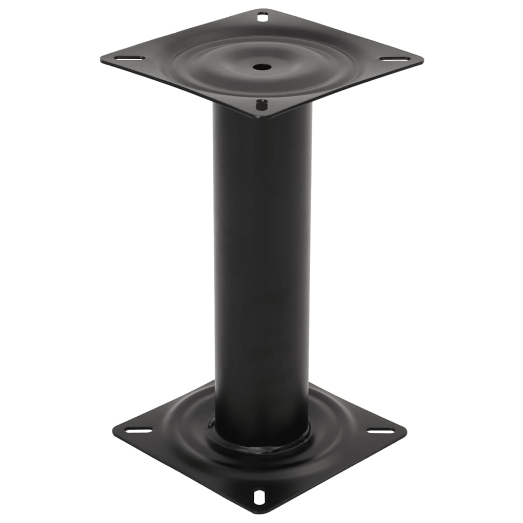 VidaXL sedia da barca gamba 33 cm acciaio nero