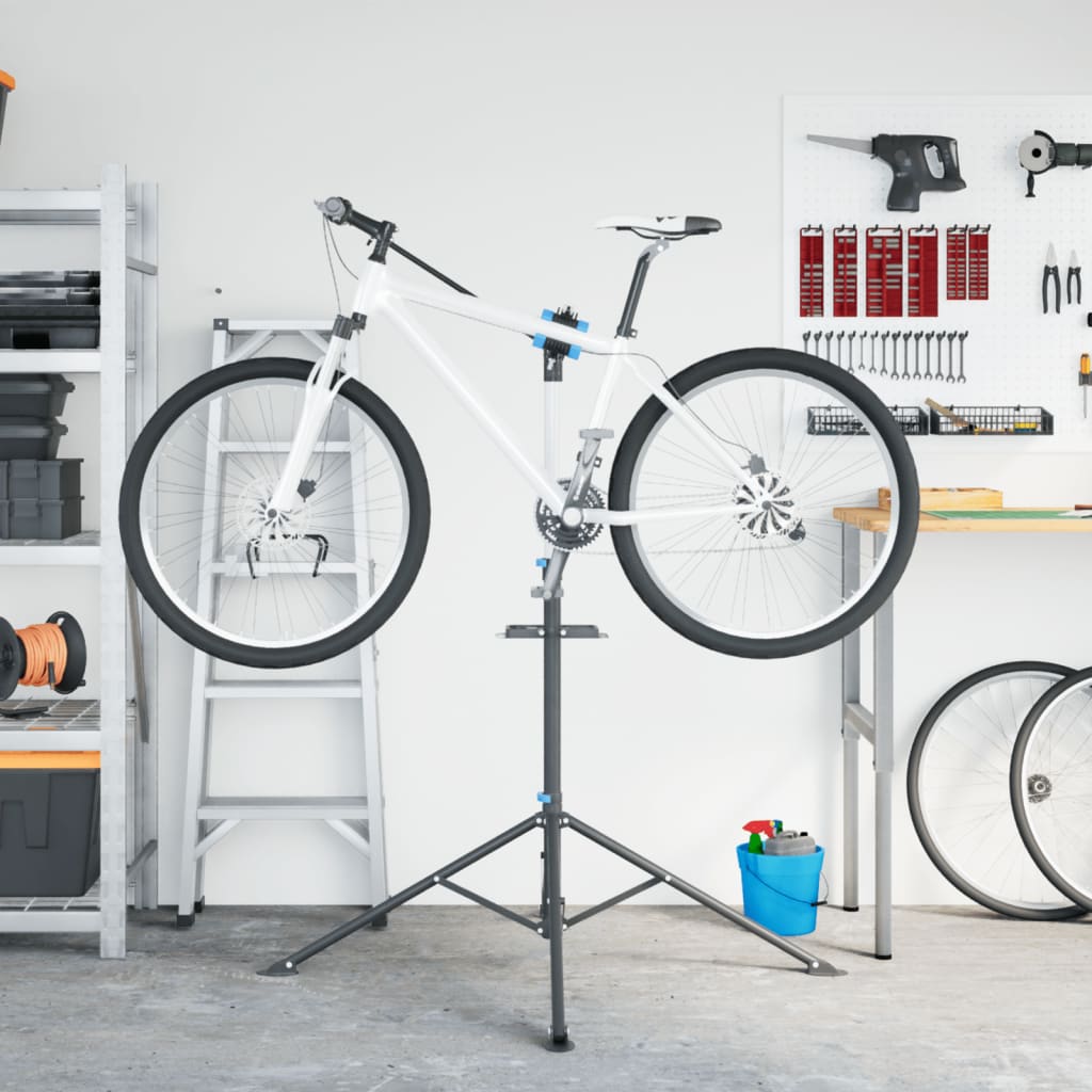 Vidaxl Fiets Repare Standard Plegable 108-188 cm de acero azul