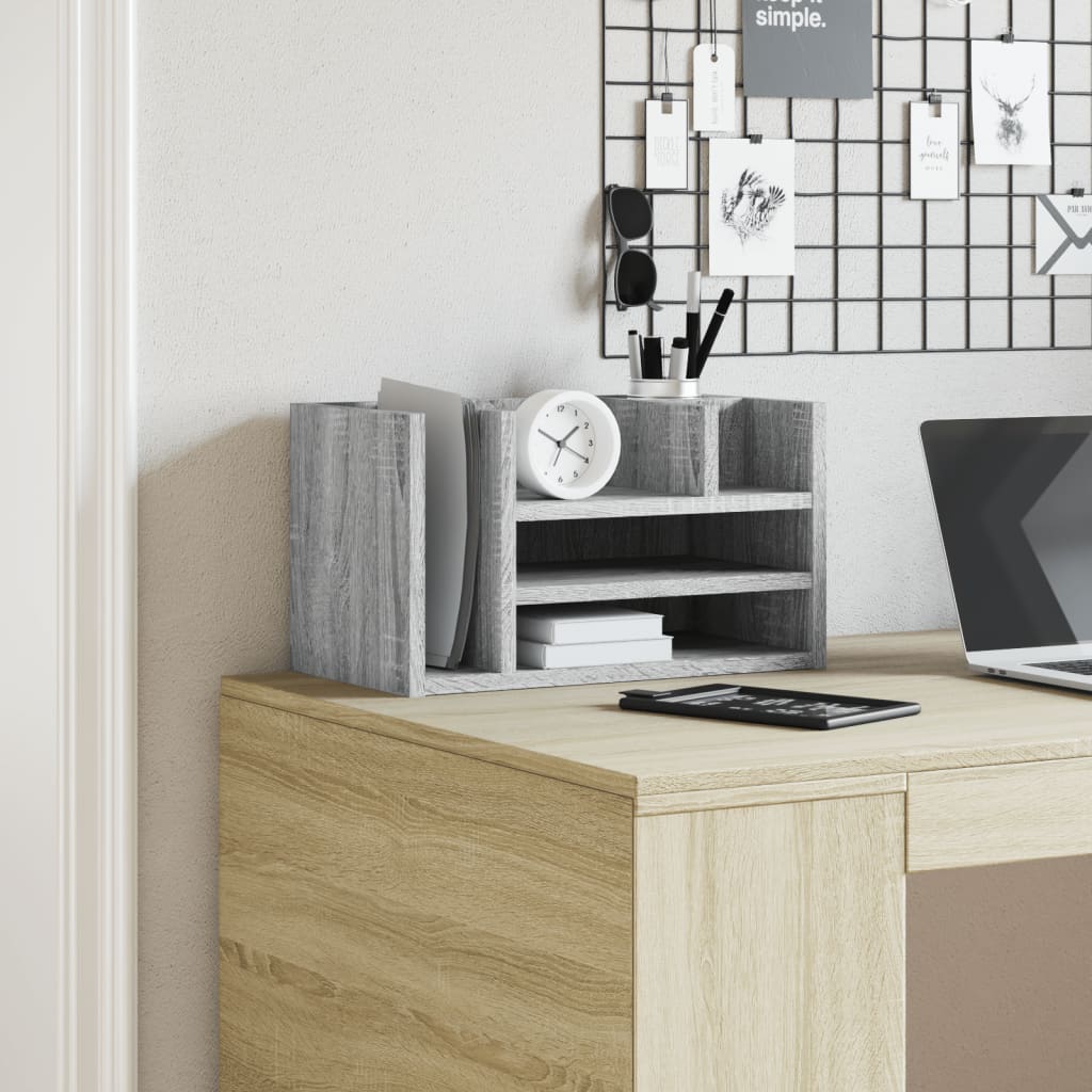 Vidaxl Bureau Organizer 44.5x24x25 cm Oak Sonoma Grey Elaborato