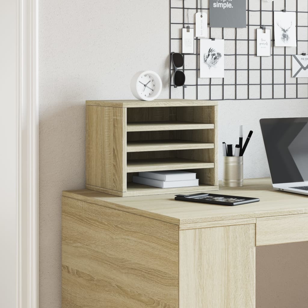 Vidaxl Bureau Organizer 36x26x29.5 cm Oak in legno elaborato colorato