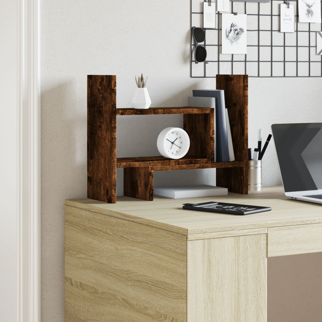 Vidaxl Bureau Organizer 38.5x17x39 cm de madera procesada de roble ahumado