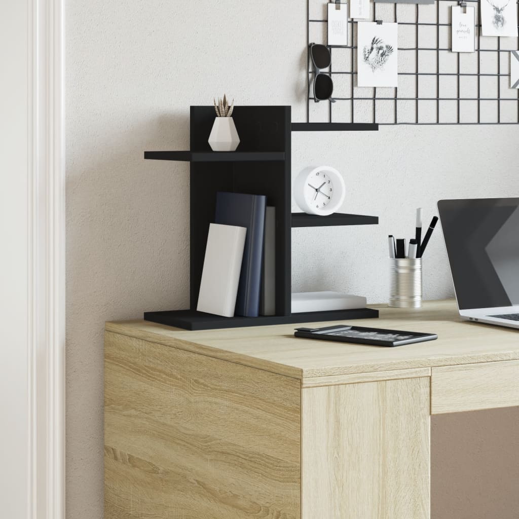 Vidaxl Bureau Organizer 42x21.5x42 cm Black in legno elaborato