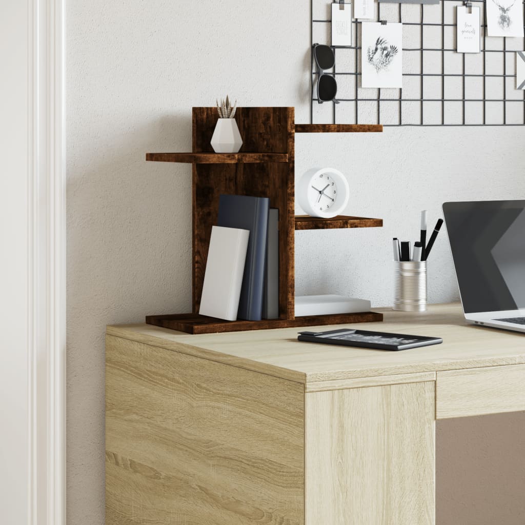 Vidaxl Bureau Organizer 42x21.5x42 cm de madera procesada de roble ahumado