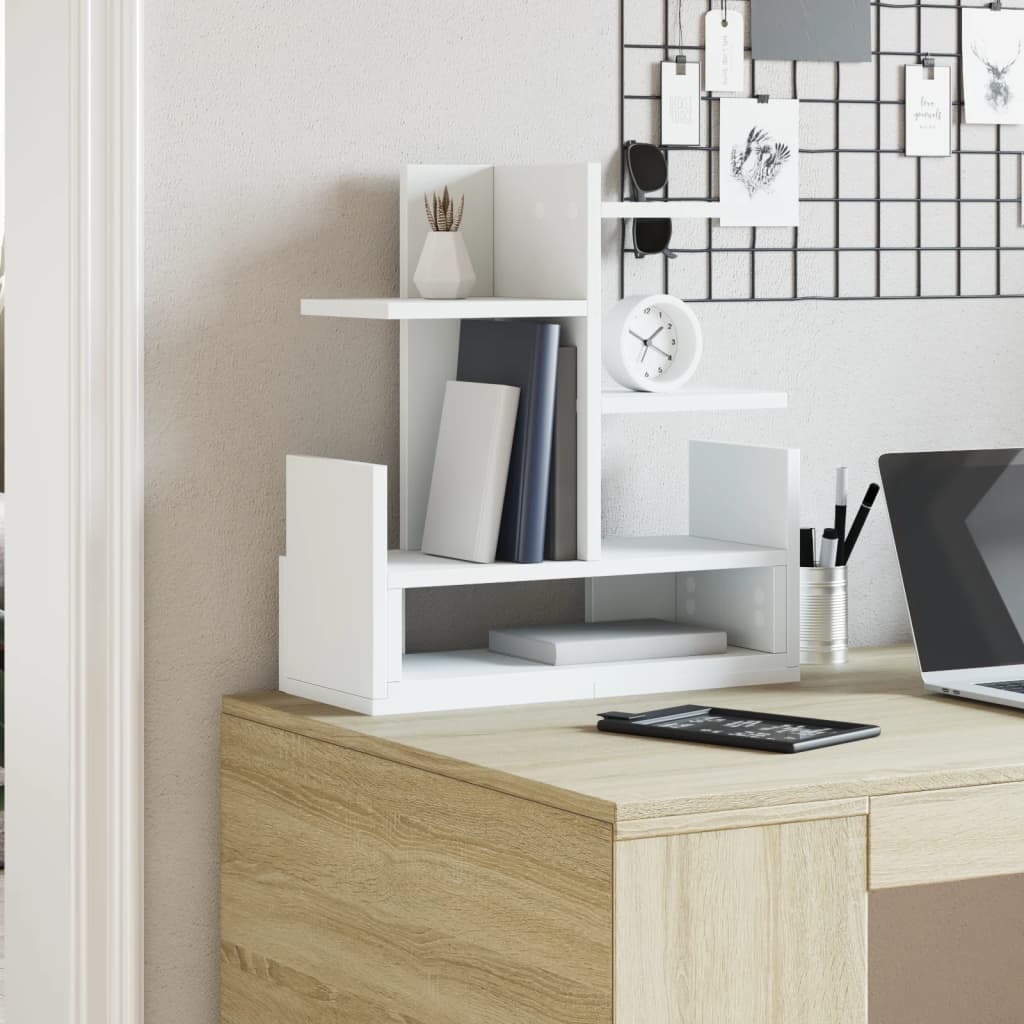 Vidaxl Bureau Organizer 49x20x52.5 cm de madera procesada blanca