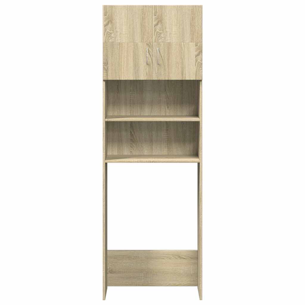 Armadio per lavatrice Vidaxl 64x25.5x190 cm in legno trasformato in rovere di quercia