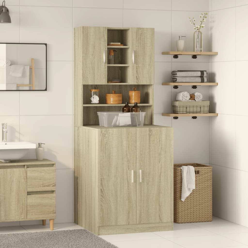Armadio per lavatrice Vidaxl 70.5x24x90 cm Sonoma Oak -colorato