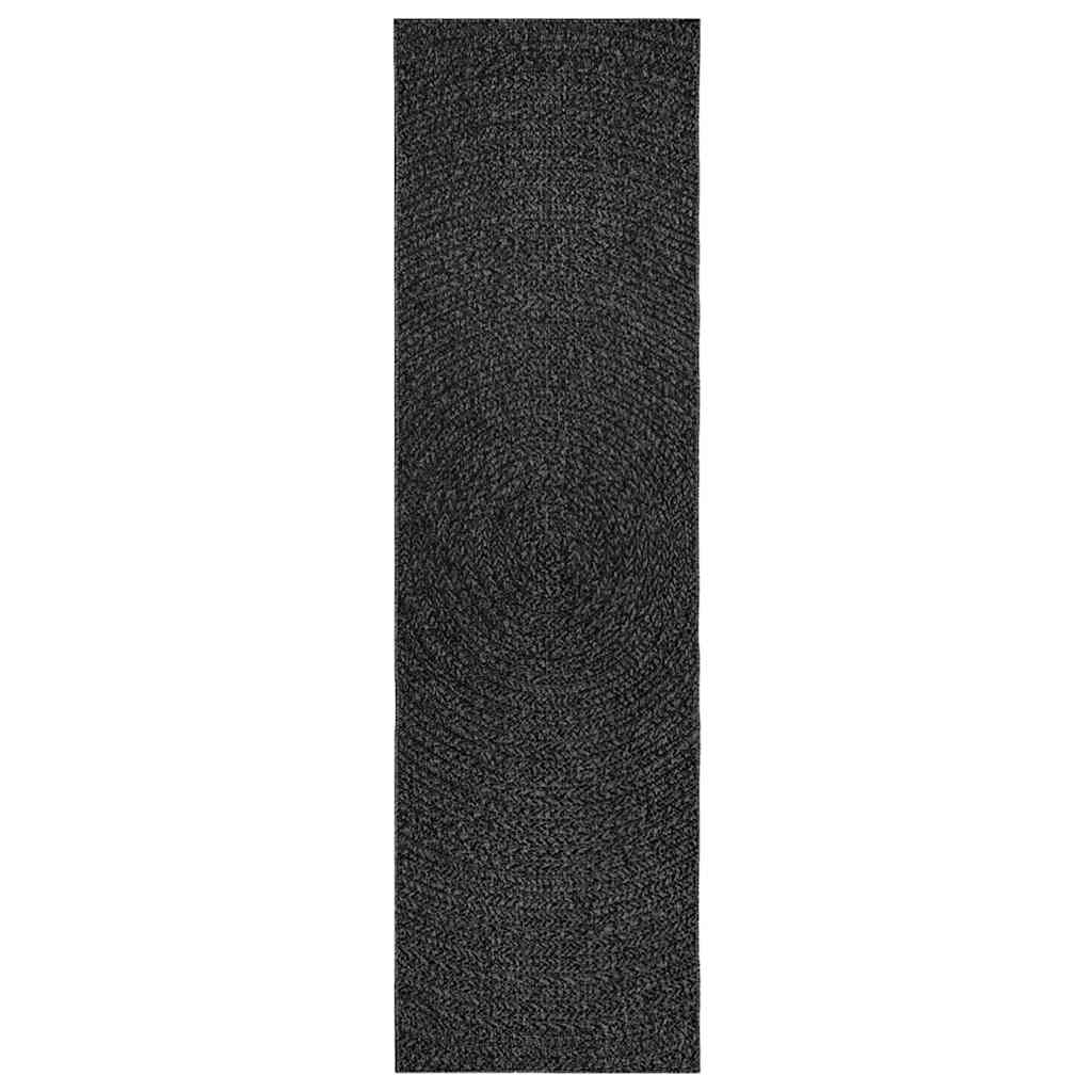 Vidaxl Rug Zizur dentro y fuera de 80x250 cm de yute mirada antracita