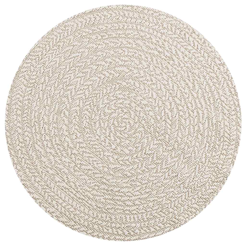 Vidaxl Rug Zizur Cream dentro y fuera Ø 90 cm de yute Look