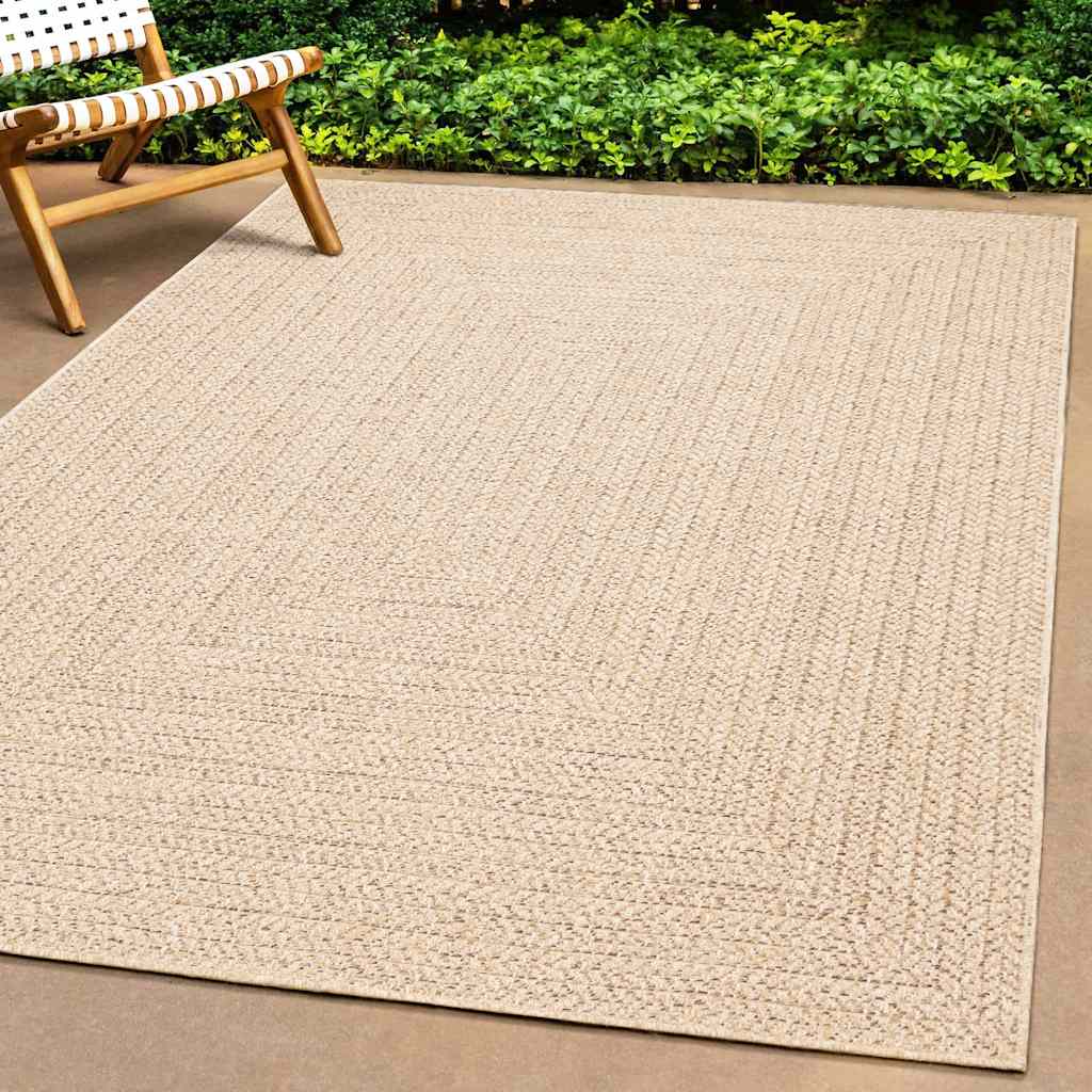 Vidaxl Rug Zizur Beige dentro y fuera de 60x110 cm de yute Look