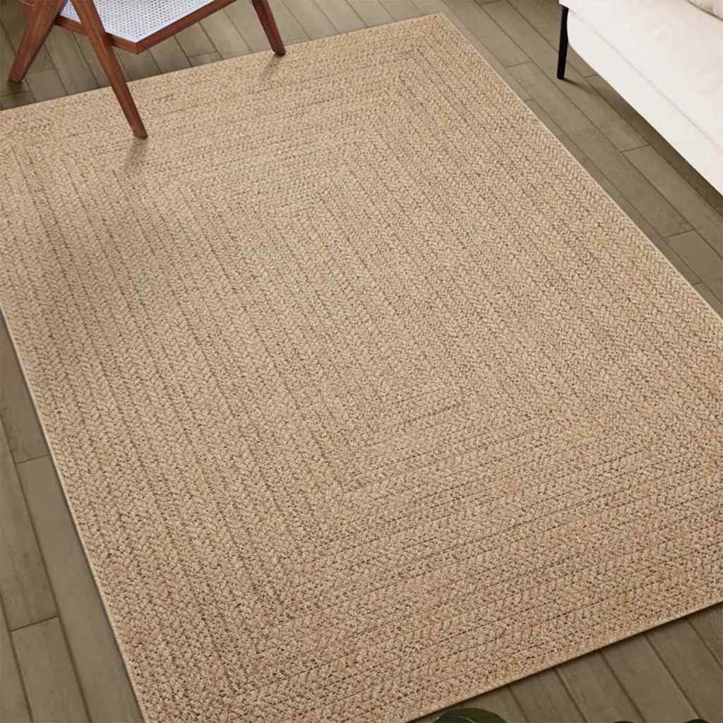 Vidaxl Rug Zizur beige all'interno e all'esterno 60x110 cm look iuta