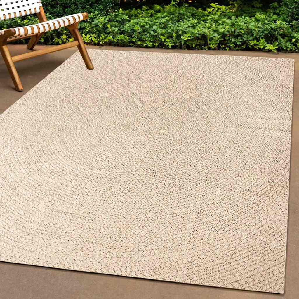 Vidaxl vloerkleed zizur beige binnen en buiten 80x200 cm jute look