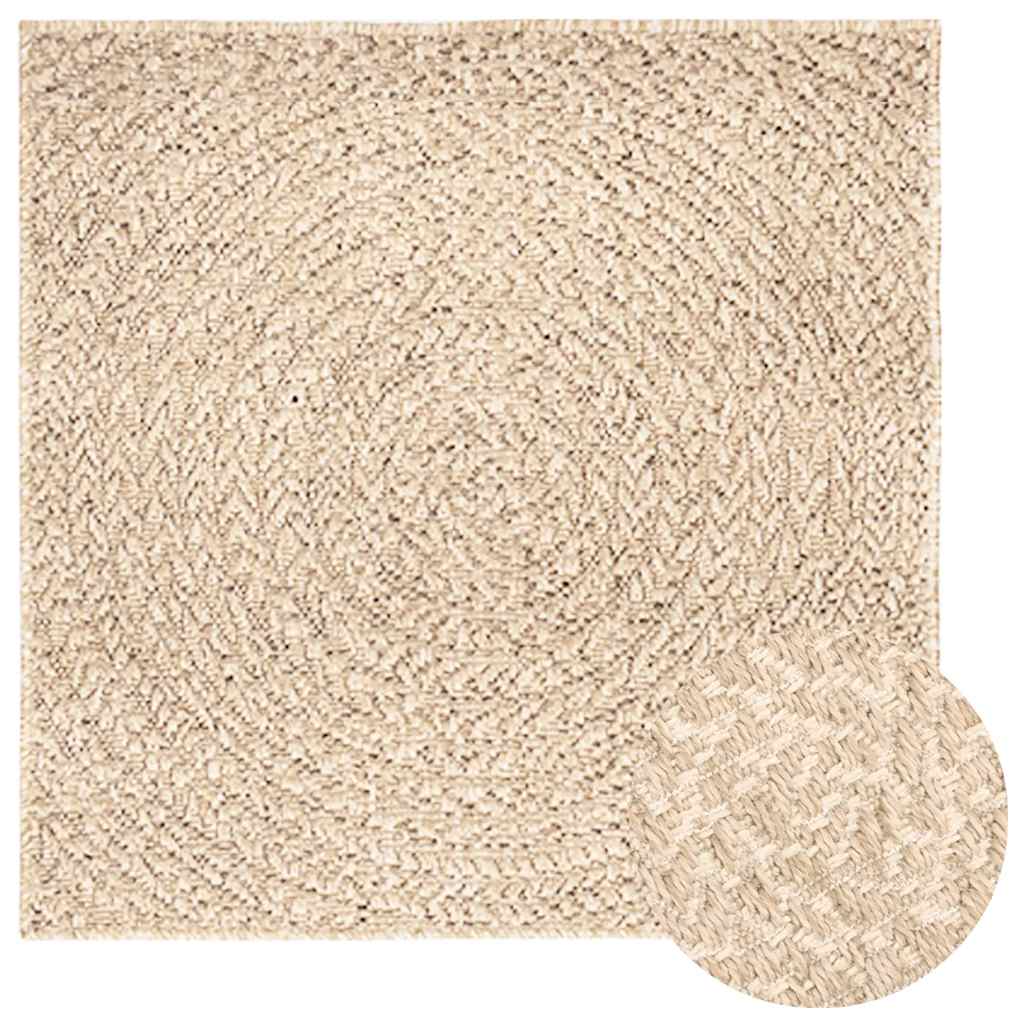Tappeto VidaXL zizur beige per interni ed esterni 120x120 cm effetto iuta