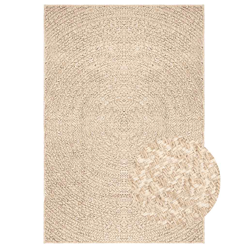 Vidaxl Rug Zizur Beige dentro y fuera de 200x290 cm de yute mirada