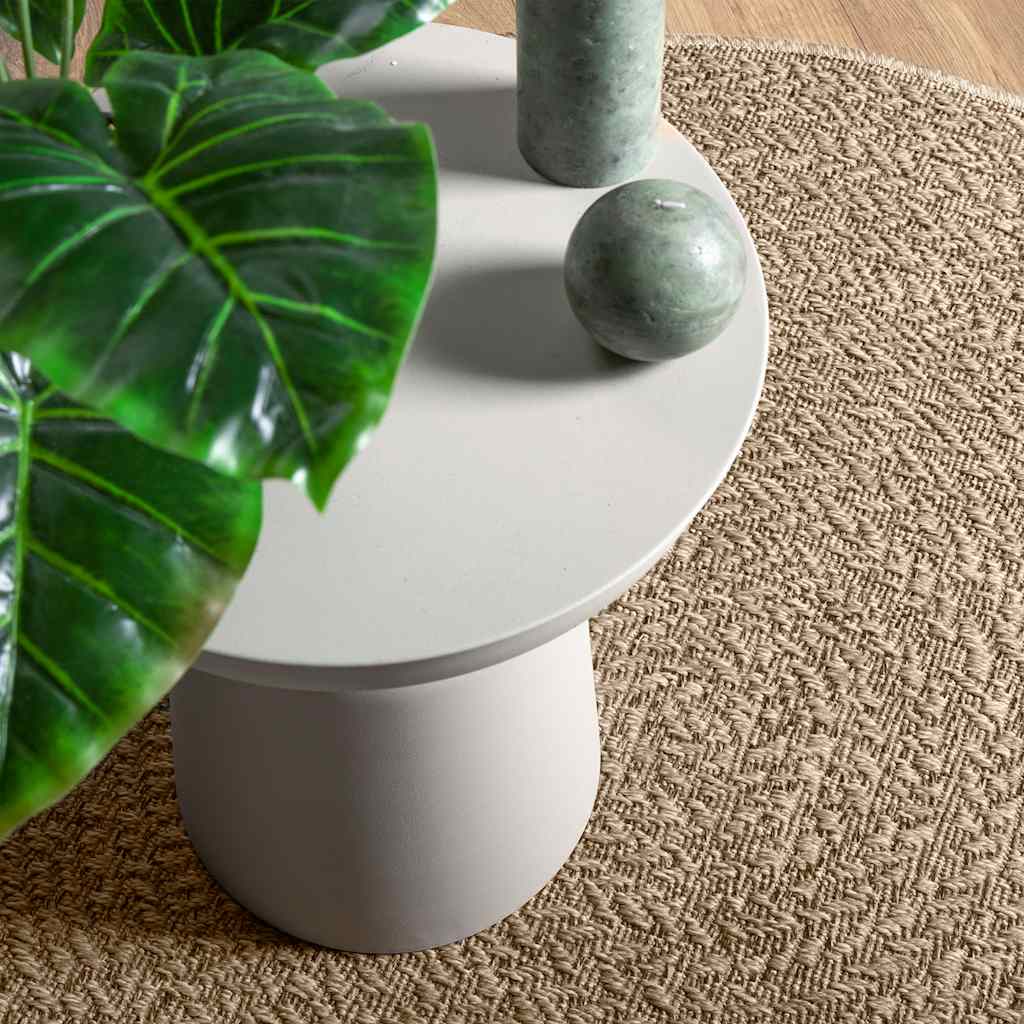 Vidaxl Rug Zizur Beige dentro y fuera de Ø 200 cm de yute Look