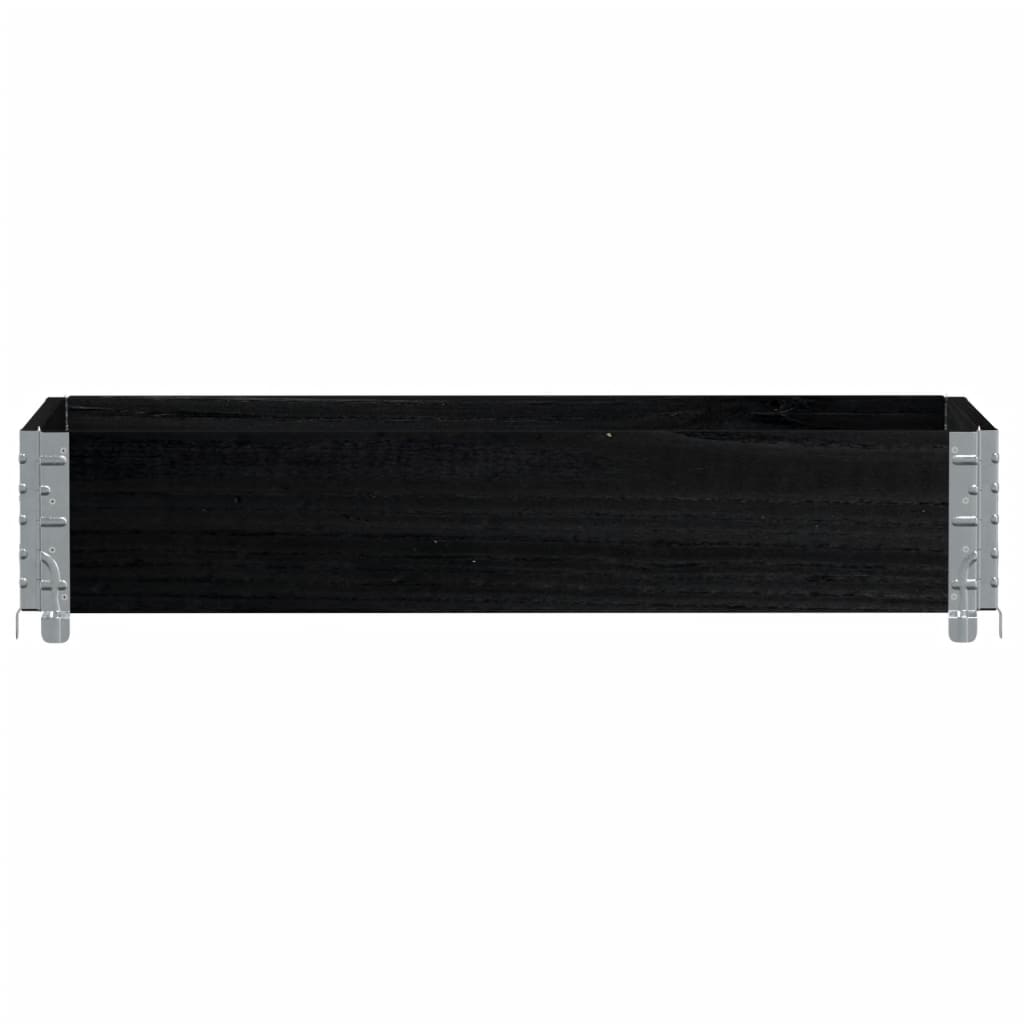 VidaXL Plantenbak 100x50 cm massief grenenhout zwart