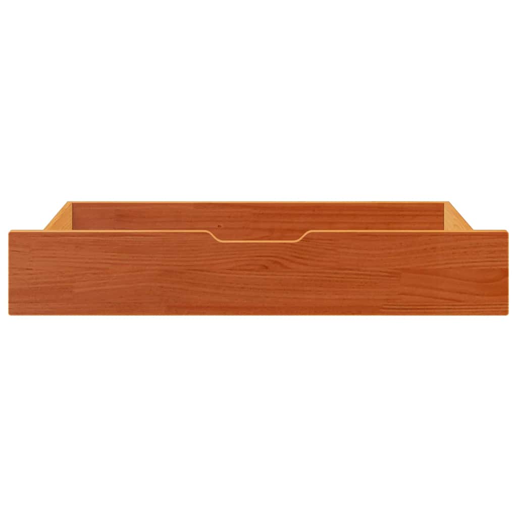 Vidaxl Bedlades 2 PCS 95x55x16 Pino sólido Brown