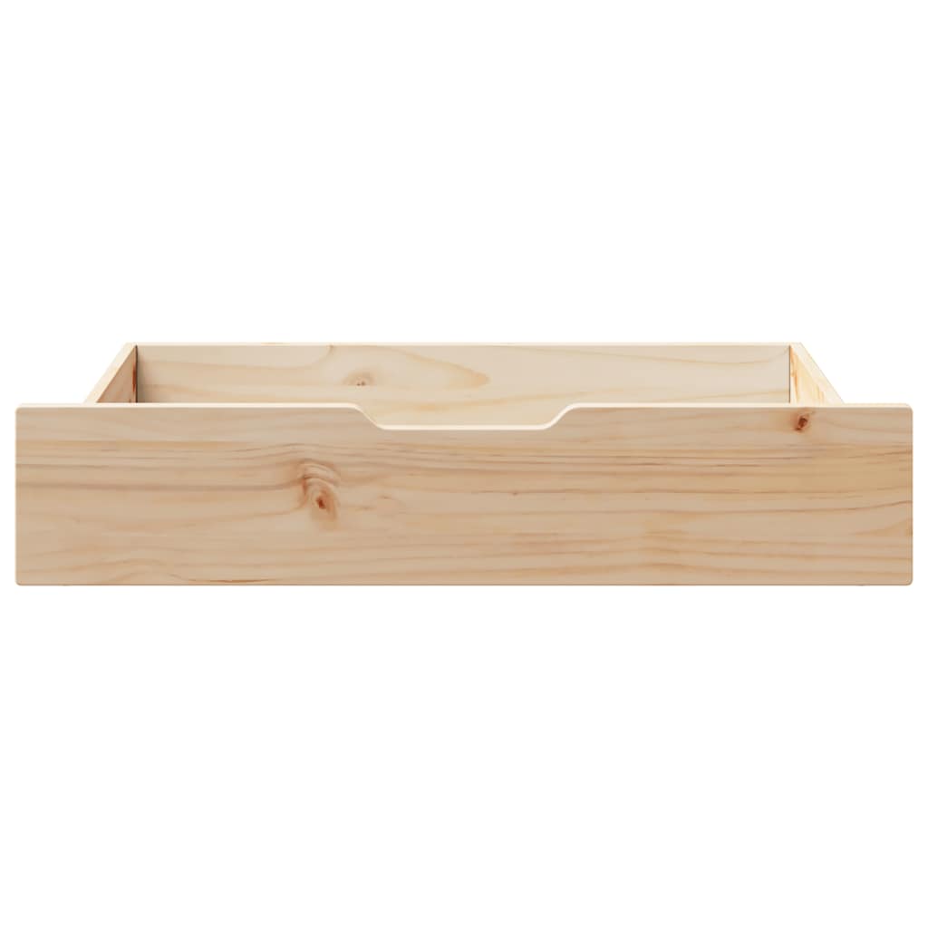 Vidaxl Bedlades 2 ST con ruote 85x55x16 cm Pino solido