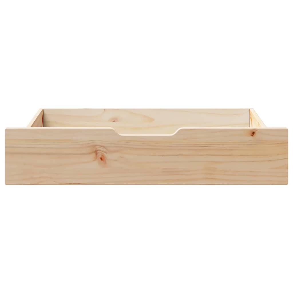 Vidaxl Bedlades 2 st con ruedas 80x55x16 cm de pino sólido