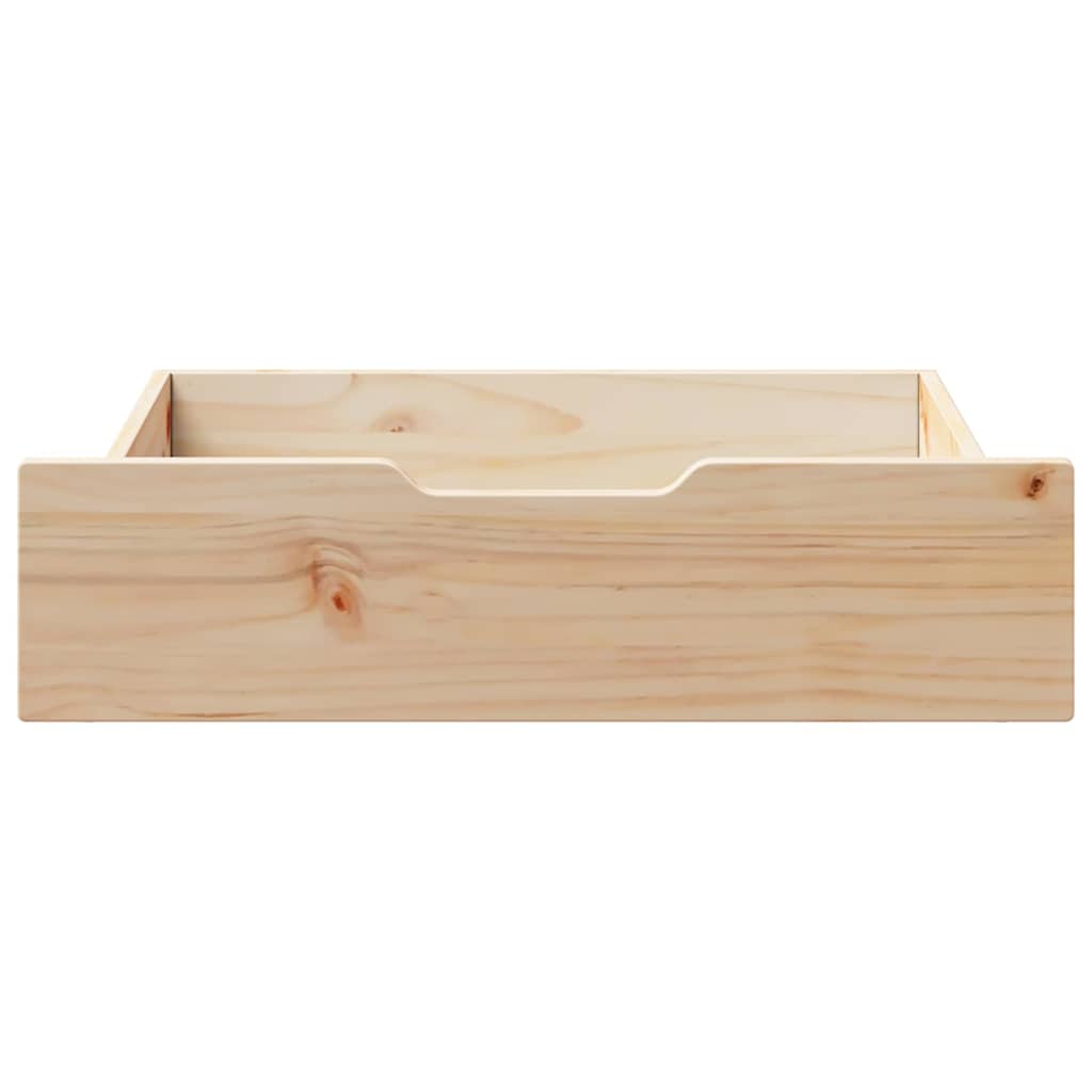 Vidaxl Bedlades 2 St con ruote 65x55x16 cm Pino solido