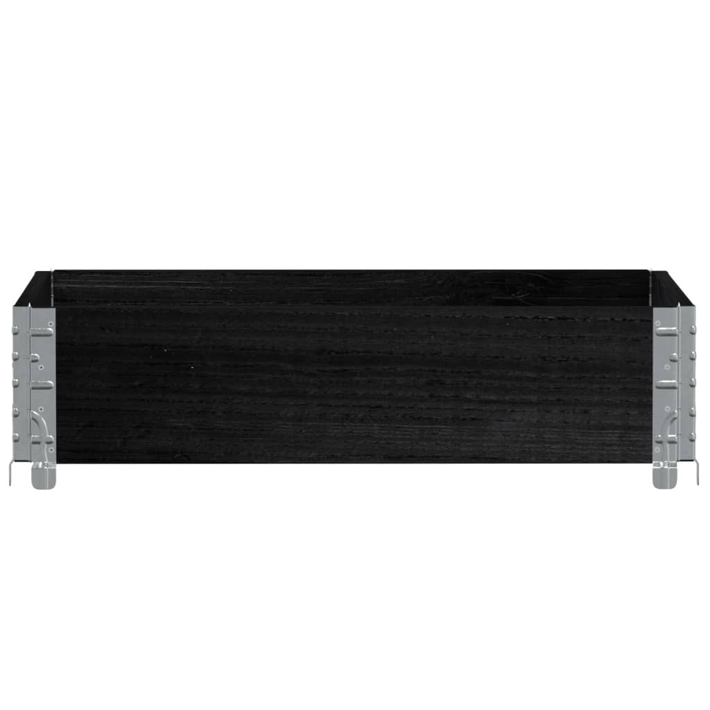 Vidaxl Palletopzetrand 80x60 cm Pino solido nero