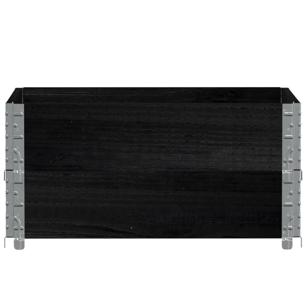 Vidaxl Palletopzetranden 2 ST 80x60 cm Pino solido nero