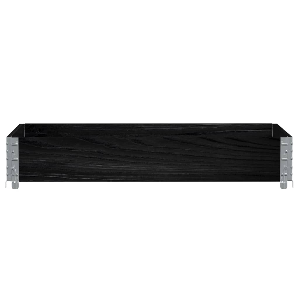 Vidaxl Palletopzetrand 120x80 cm Pino solido nero