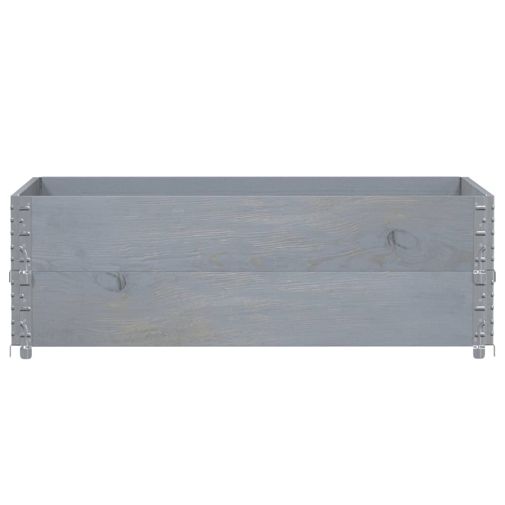 Vidaxl Palletopzetranden 2 PCS 120x80 cm Pinna solido grigio