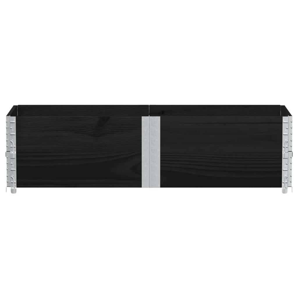 Vidaxl Palletopzetranden 2 ST 150x50 cm Pino sólido Negro