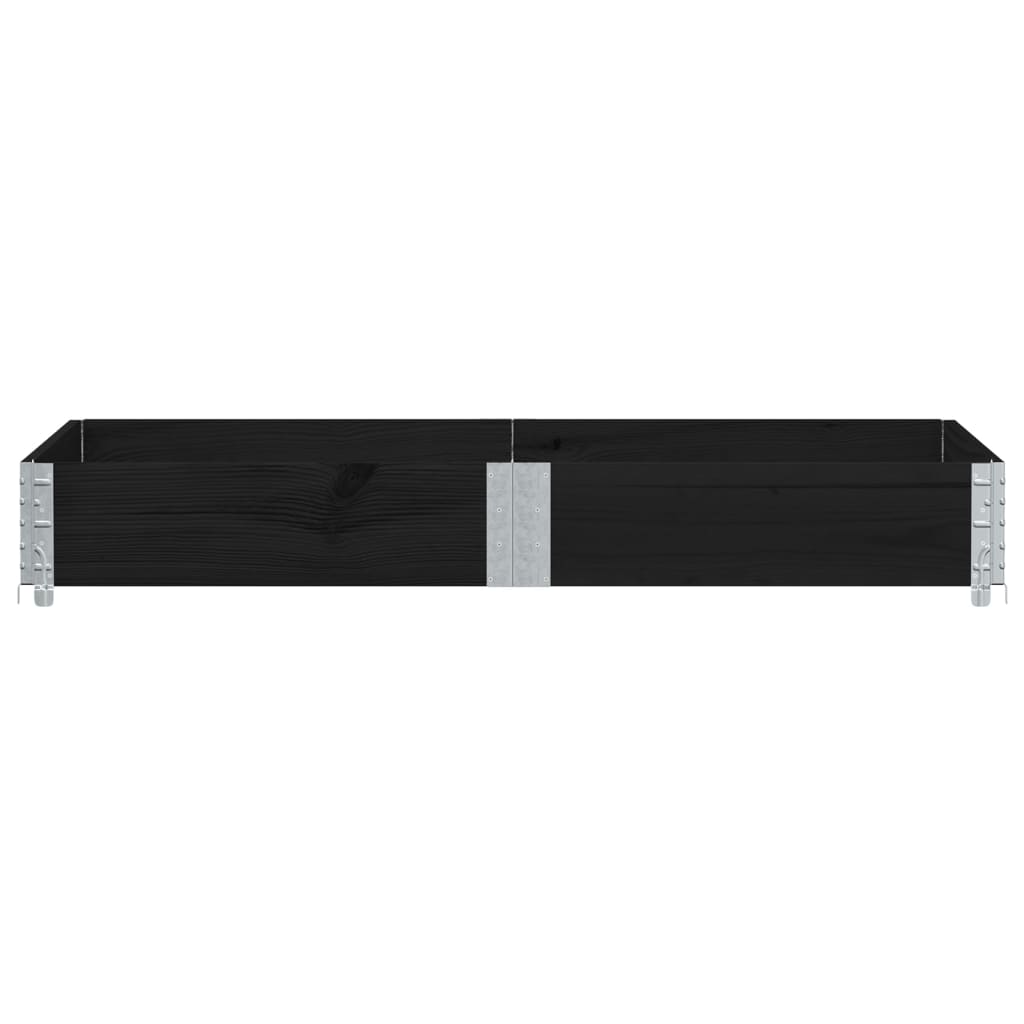 Vidaxl Palletopzetrand 150x100 cm Pino solido nero