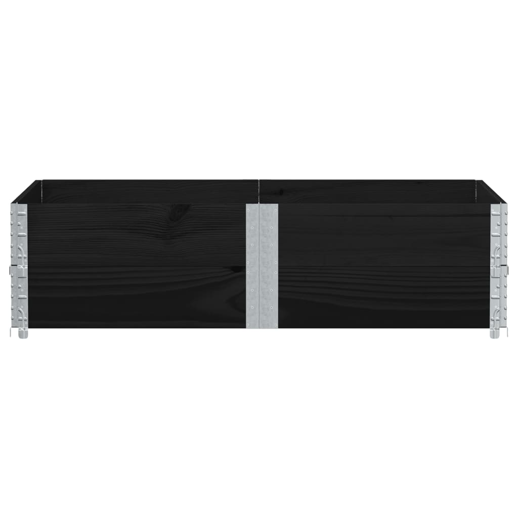 Vidaxl Palletopzetranden 2 ST 150x100 cm Pinino solido nero