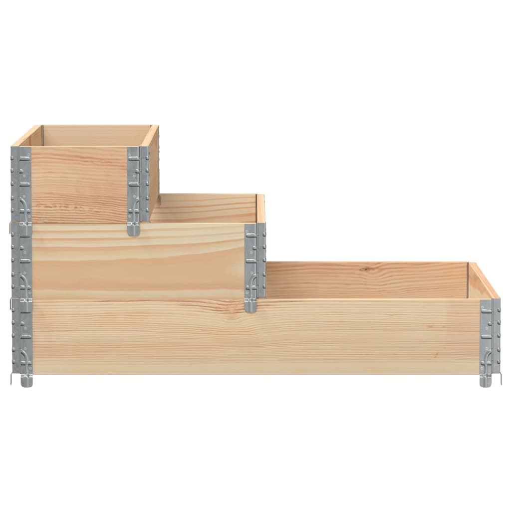 Vidaxl plantador elevado 3 capas 120x80 cm de pino sólido