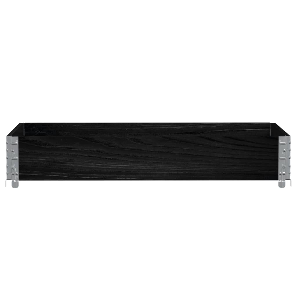 VidaXL Plantenbak 120x80 cm massief grenenhout zwart