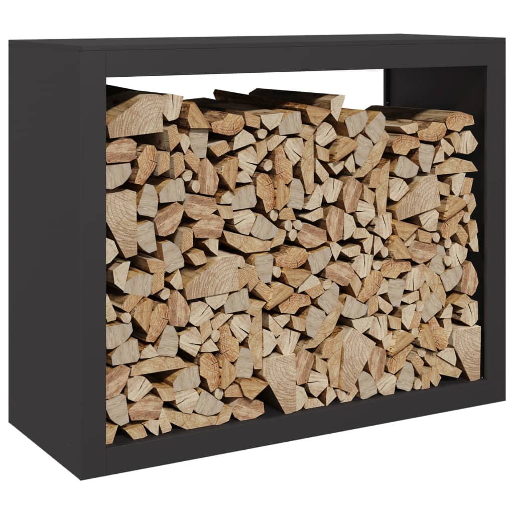 Vidaxl camino 100x40x80 cm in acciaio nero