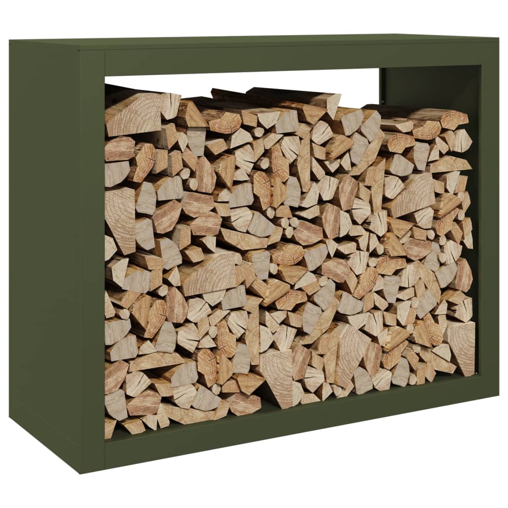 Vidaxl camino 100x40x80 cm in acciaio verde