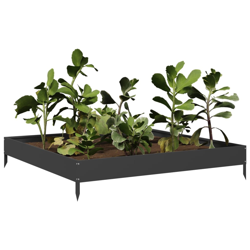 Plantador Vidaxl Insentado 100x100x18.5 cm de acero
