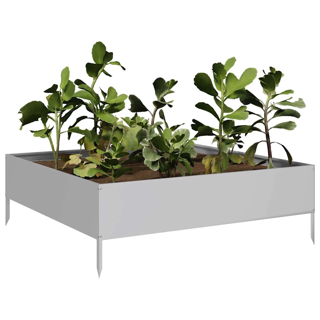 Plantador Vidaxl Insentado 100x100x33.5 cm de acero galvanizado
