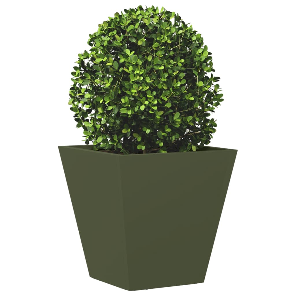 Vidaxl Planning Box 30x30x30 cm de acero verde de acero verde