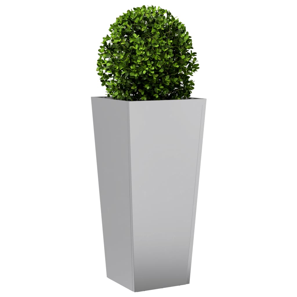 Vidaxl fioriera 35x35x75 cm in acciaio zincato