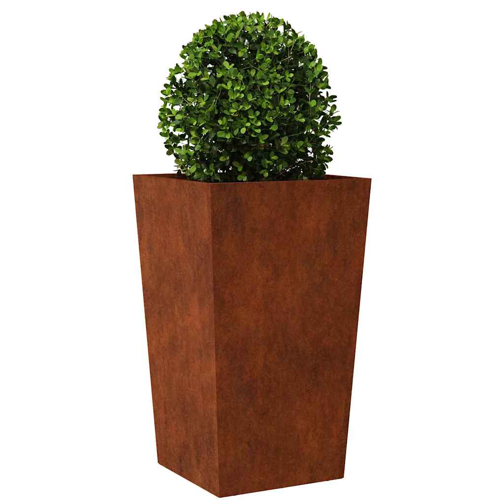 Vidaxl plantenbak 45x45x75 cm weervast staal