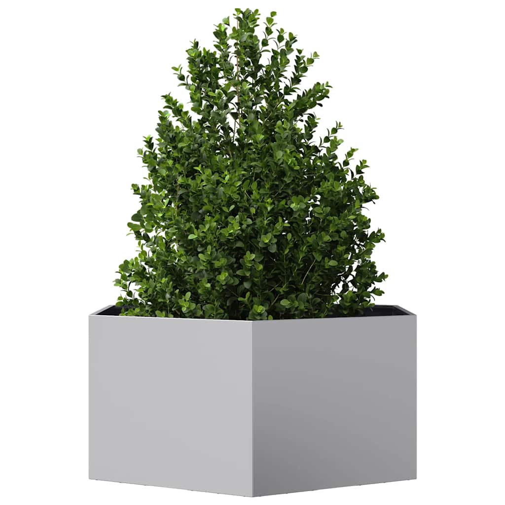 Vidaxl fioriera Benket esagono 104x90x45 cm in acciaio zincato
