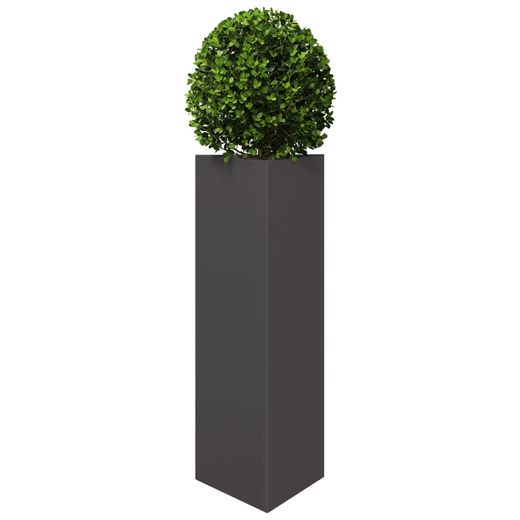 Vidaxl Planter Triangle 30x26x75 cm de acero negro