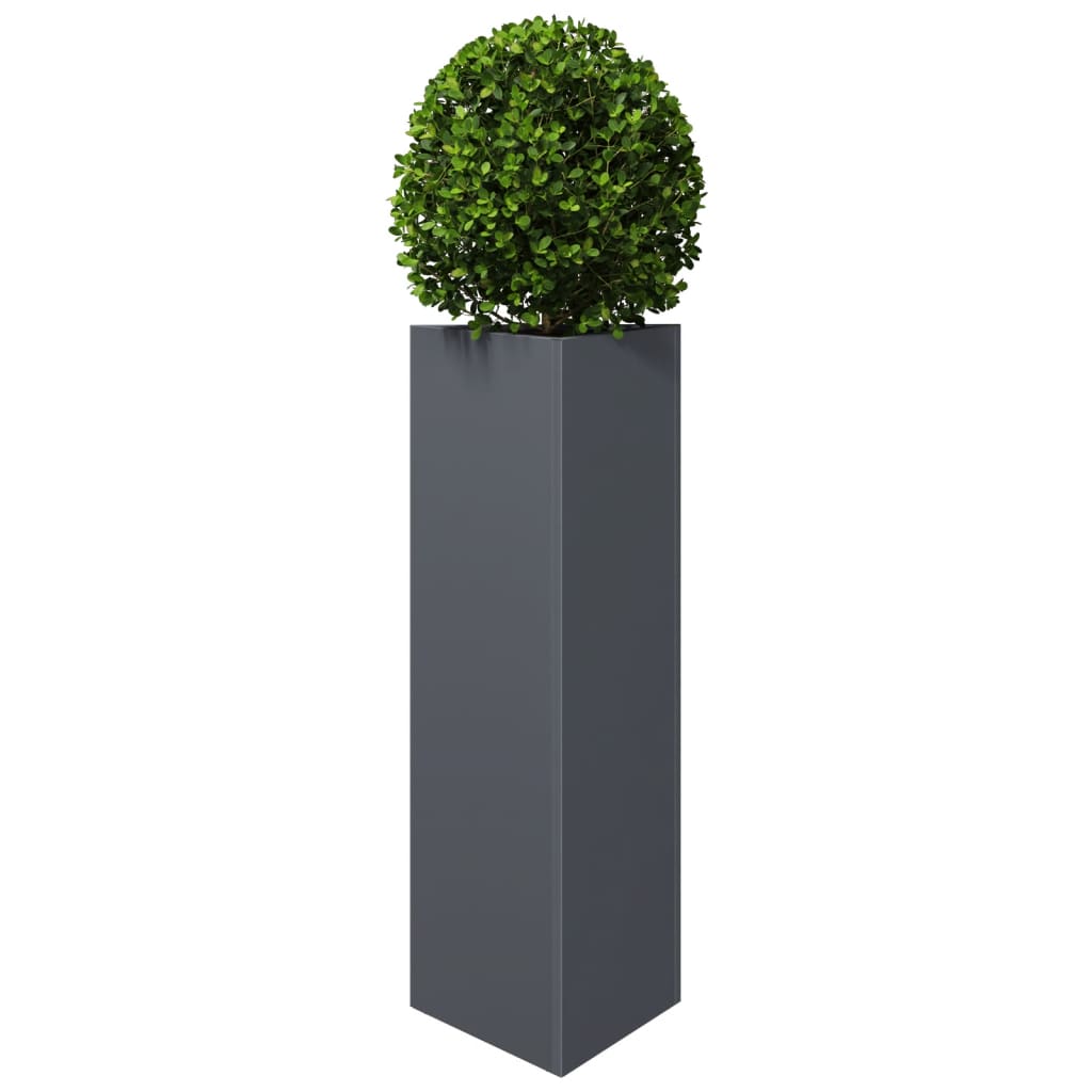 Vidaxl Planter Triangle 30x26x75 cm de acero antracita
