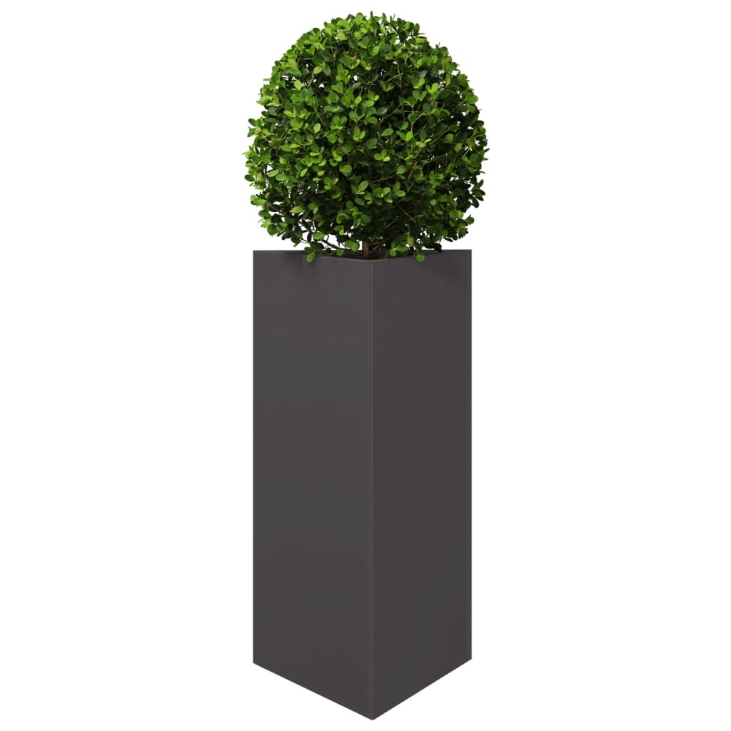 Vidaxl Planter Triangle 40x34.5x70 cm de acero negro