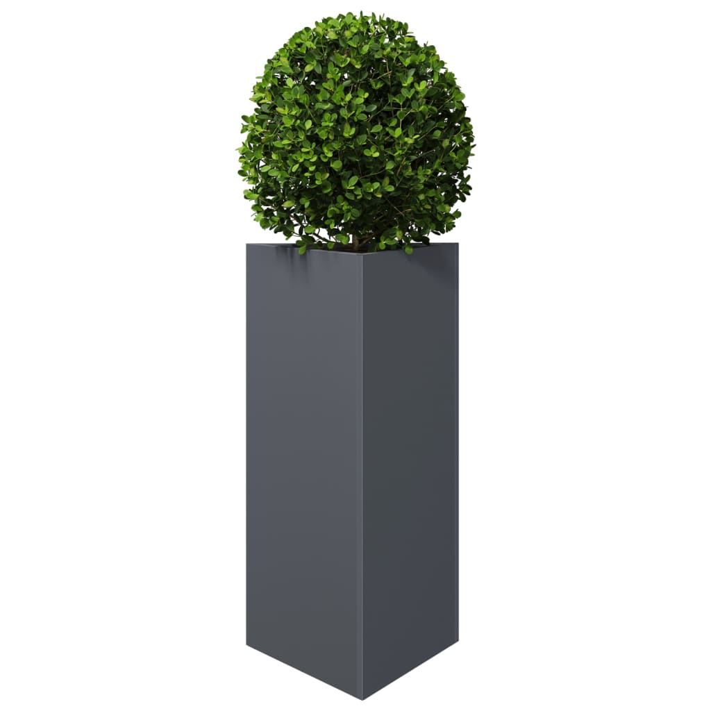 Triángulo Vidaxl Planter 40x34.5x70 cm de acero antracita