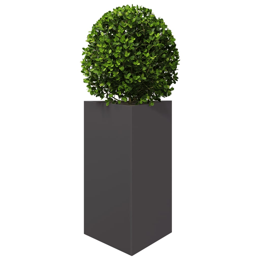 Vidaxl Planter Triangle 50x43x75 cm de acero negro