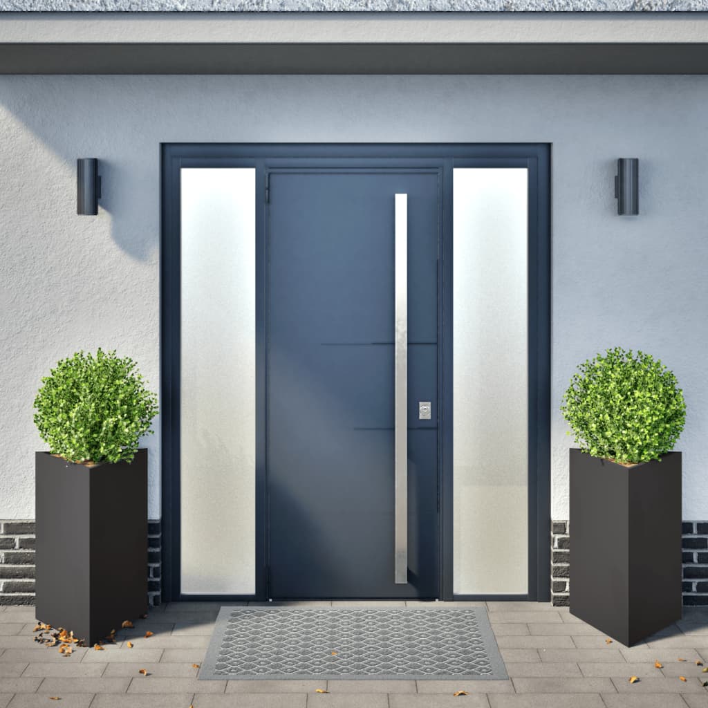 Vidaxl Fioters 2 St Triangle 50x43x75 cm in acciaio nero